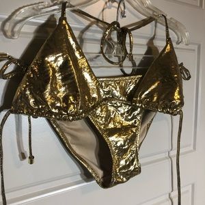 Victoria’s Secret Gold Bathing Suit